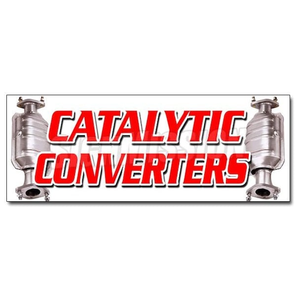 Signmission CATALYTIC CONVERTERS DECAL sticker inspection asci auto cars repair a/c, D-12 Catalytic Converters D-12 Catalytic Converters - main